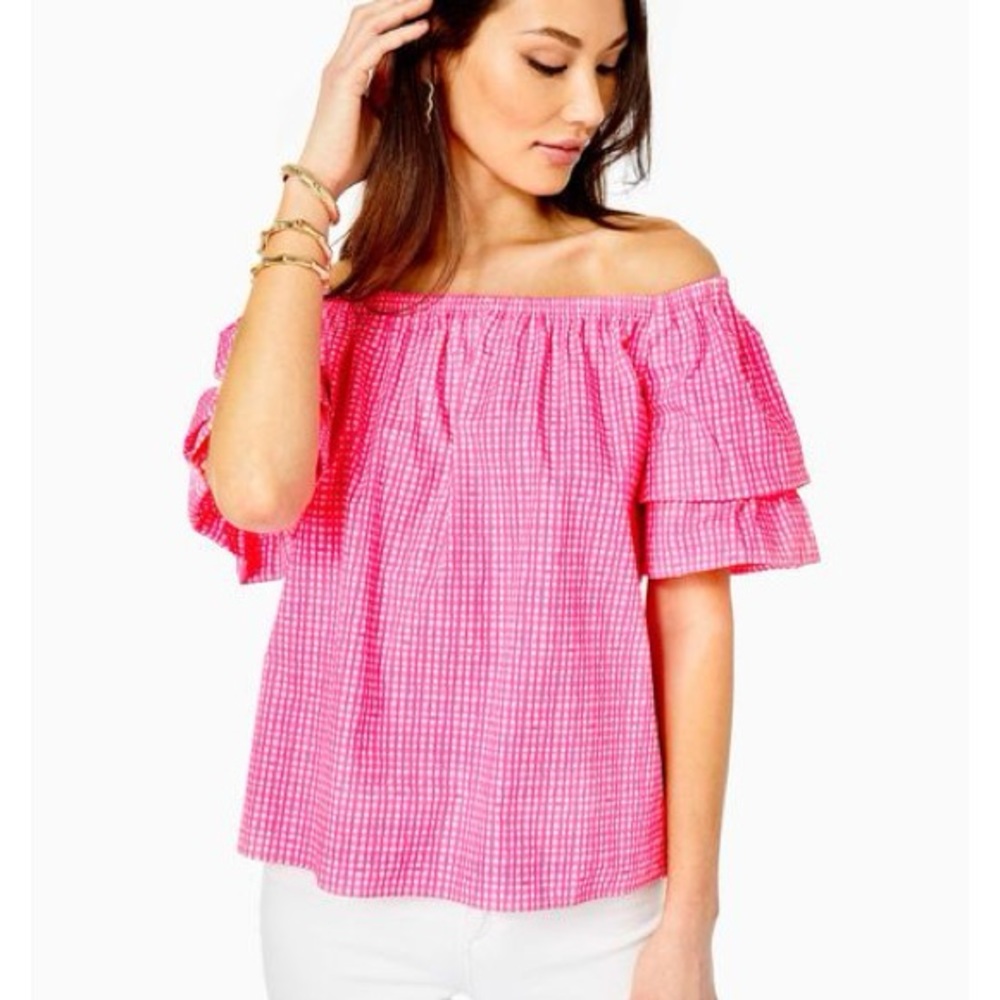 Lilly Pulitzer Frankee Off-The-Shoulder Top